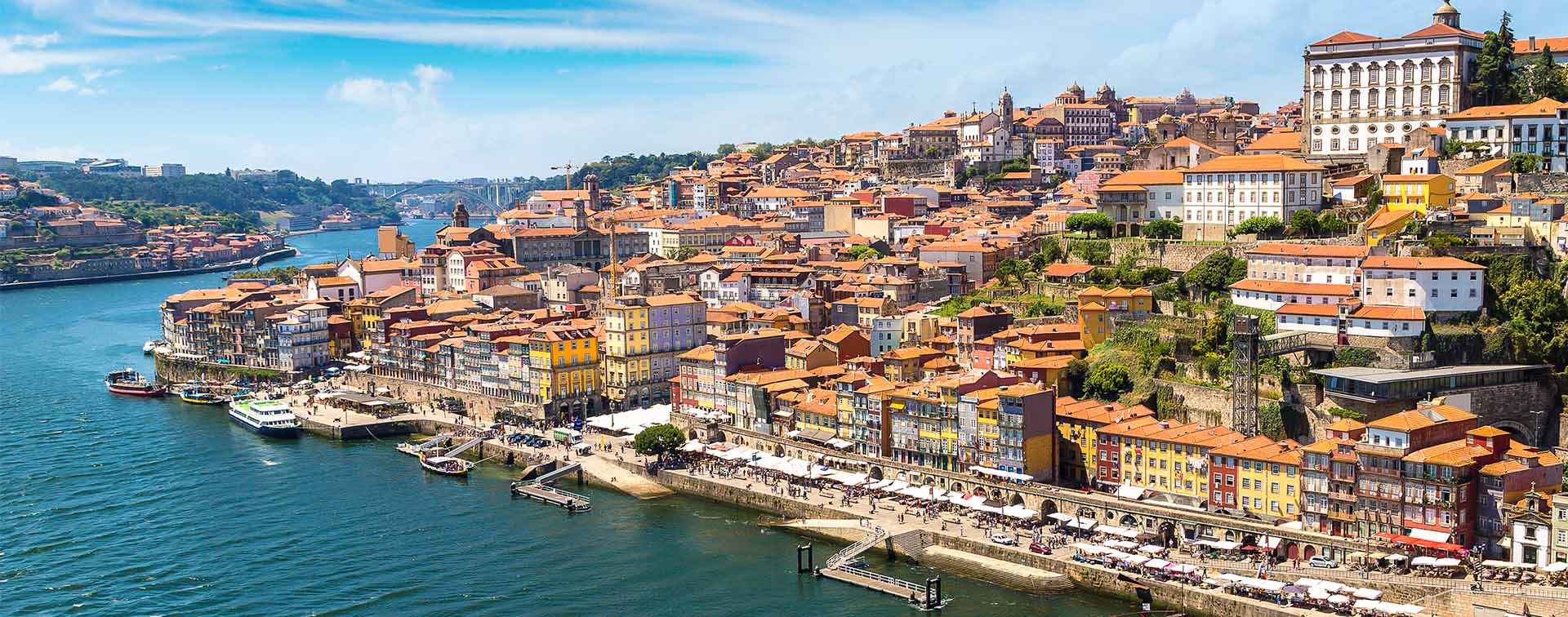 Panoramic view of Porto in Portugal