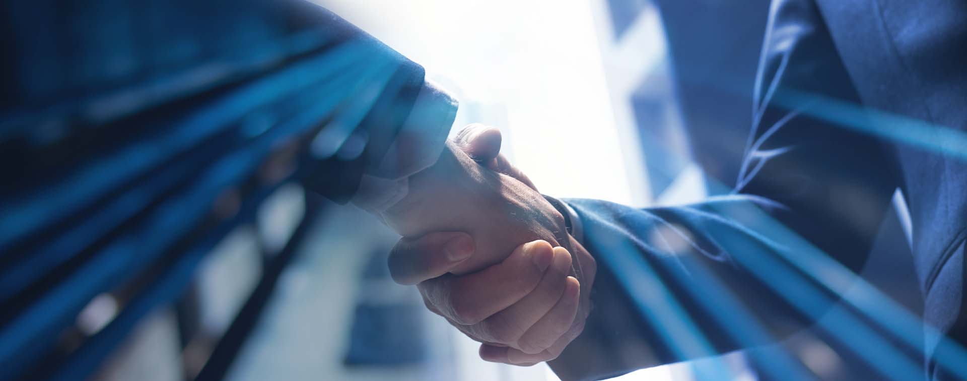 Businessmen making handshake with partner, greeting, dealing, merger and acquisition